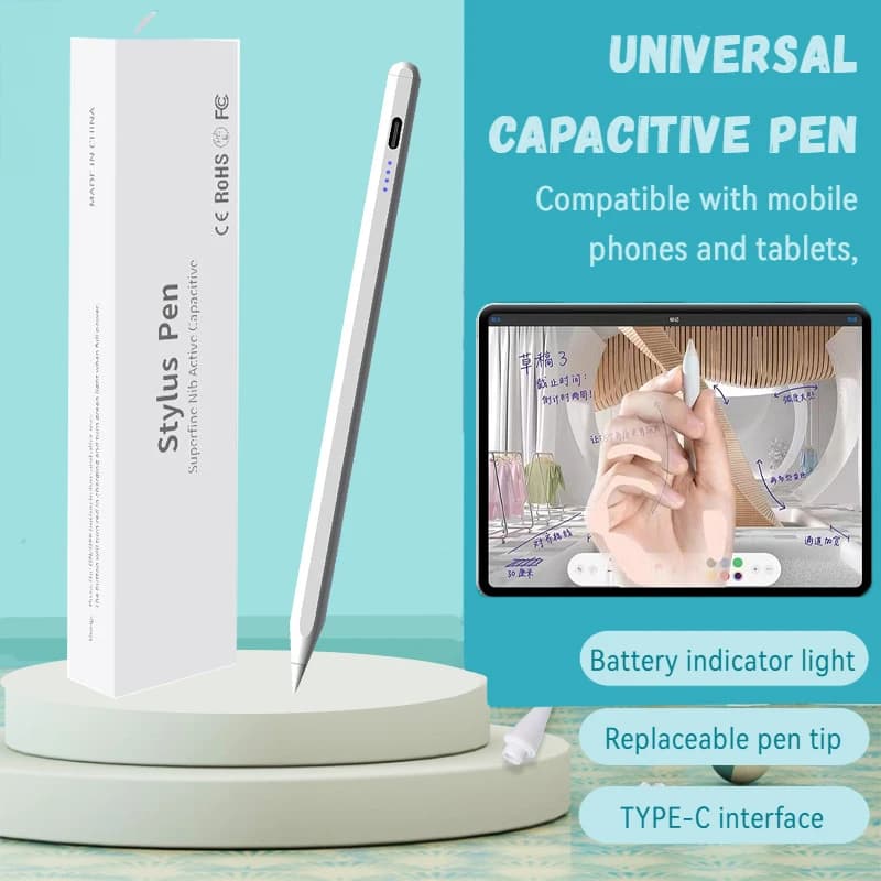 2024 Penna stilo universale per Android IOS Windows Tablet/Telefono cellulare Penna touchscreen capacitiva per Samsung Apple Huawei Xiaomi