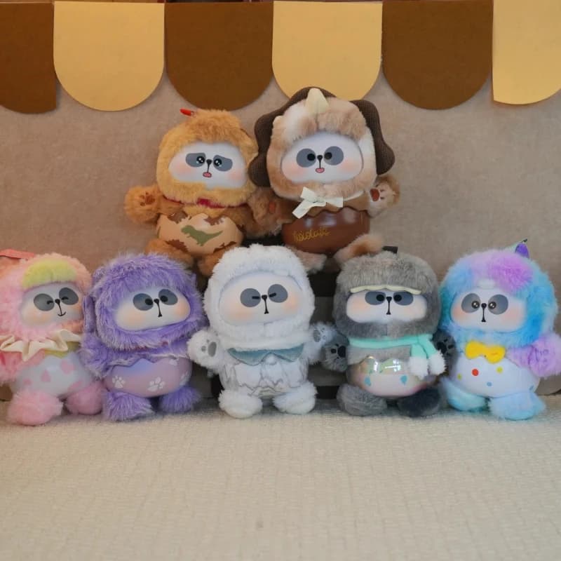 Mr.Pa Dinosaur Paradise Series Blind Box Kawaii Panda Anime Doll Cute Vinyl Plush Pendant Mystery Box Surprise Bag Keychain Toys