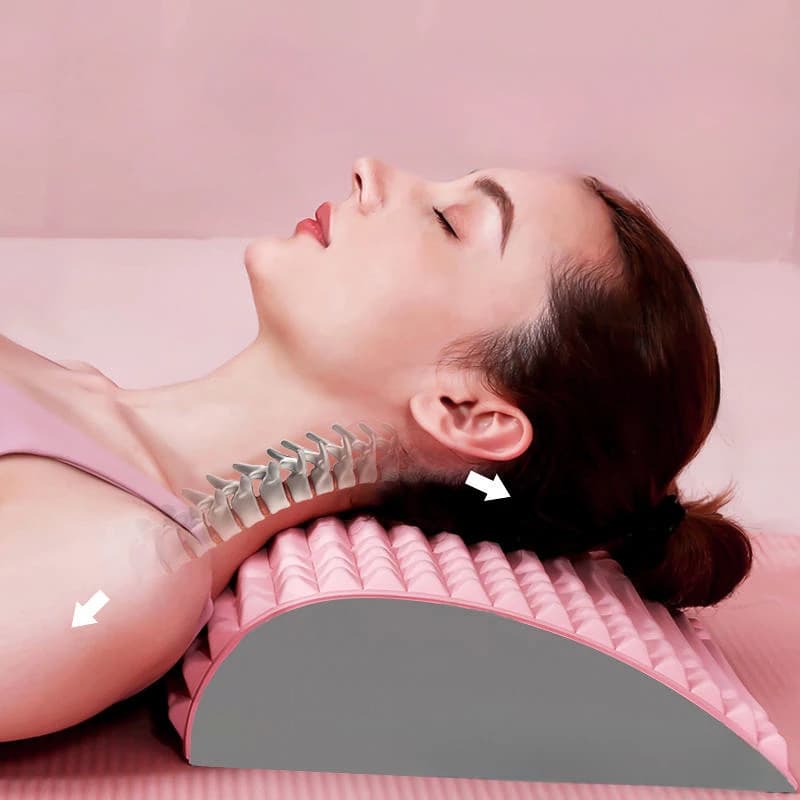 Cuscino per barella per la schiena massaggiatore per supporto lombare per collo vita schiena, Sciatica, ernia del disco sollievo dal dolore massaggio rilassamento