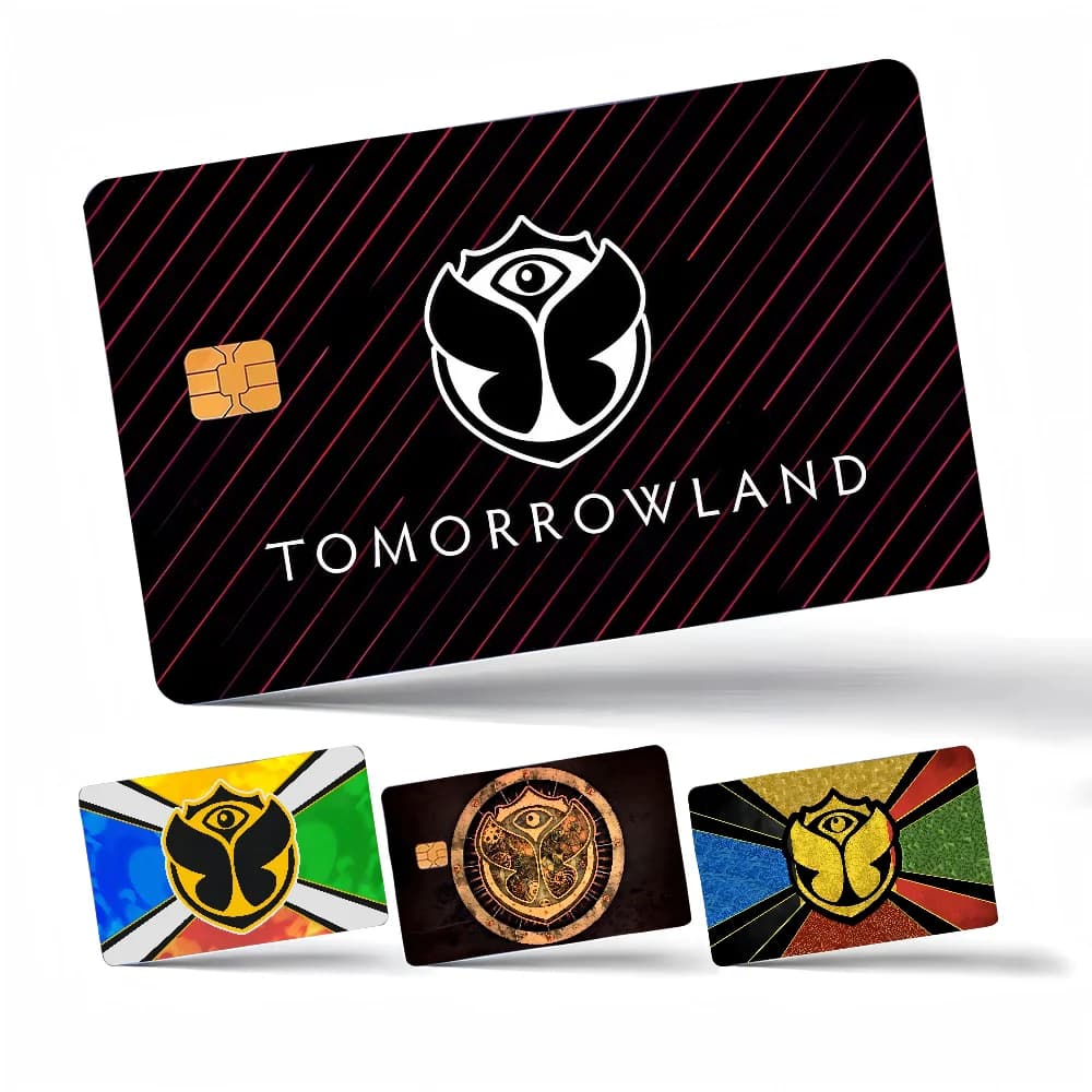 Tomorrowland Music Logo Adesivo skin con pellicola opaca per carta di credito, carta bus di debito bancaria