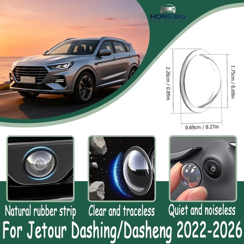 360 Reverse Cam Cover For Jetour Dashing/Dasheng 2022-2026 4Pcs Anti-Scratch HD PC Lens Protector, Waterproof Easy Install