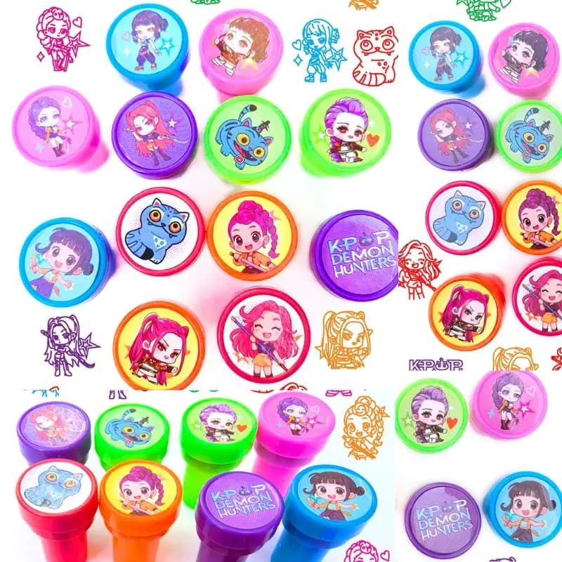 12/24/48PCS Kids Stamp Set Birthday Party Favors DIY Painting Teaching Tool Photo Album Decorations Party Bag Fillers