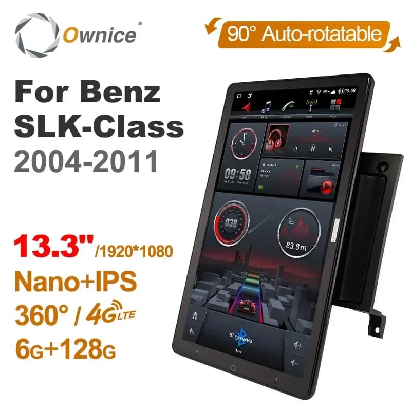 Autoradio Android 10.0 1080P per Mercedes-Benz Classe SLK R171 2004-2011, Video Audio 13.3\", 360°, 6G 128G