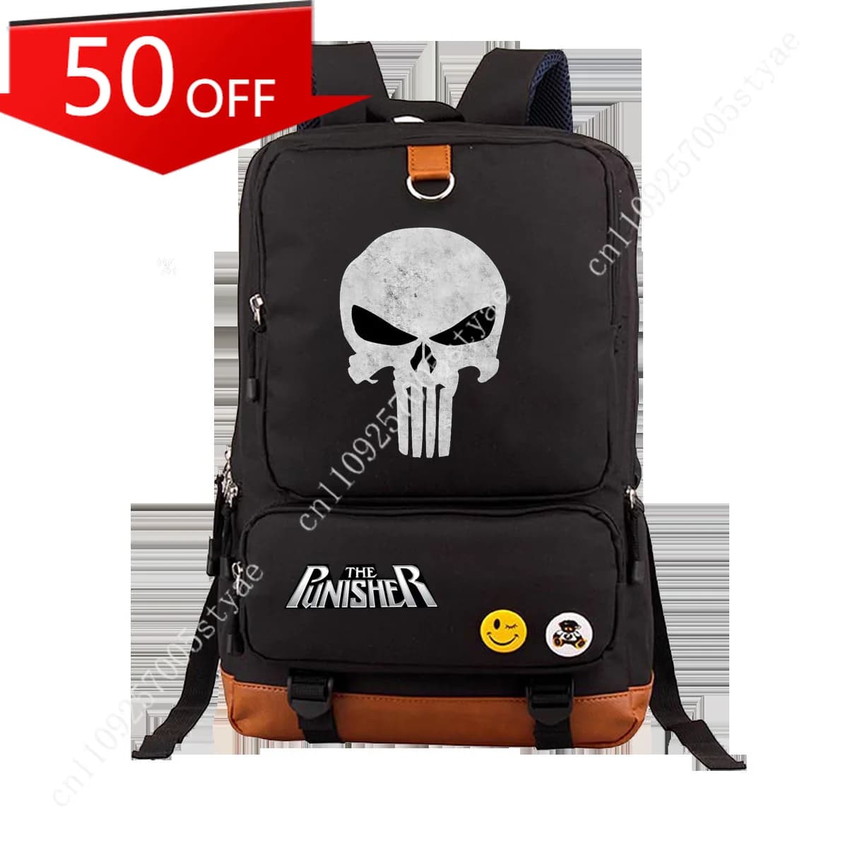 Zaino bestseller Marvel Comics "The Punisher" - Borsa a tracolla unisex casual in stile coreano