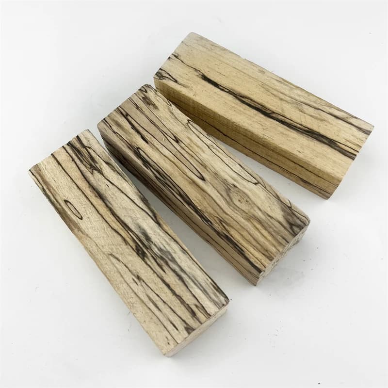 Blocco di Legno di Acero Naturale con Venature Invecchiate 120x40x30mm, Materiale Grezzo per Manici di Coltelli Fai-da-Te e Lavorazioni Artigianali