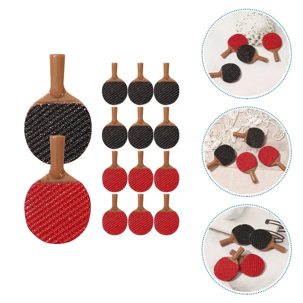 20 Pezzi Mini Racchette da Ping Pong, Portachiavi con Ciondoli a Forma di Racchette, Accessori Fai-da-Te, Mini Racchette da Ping Pong