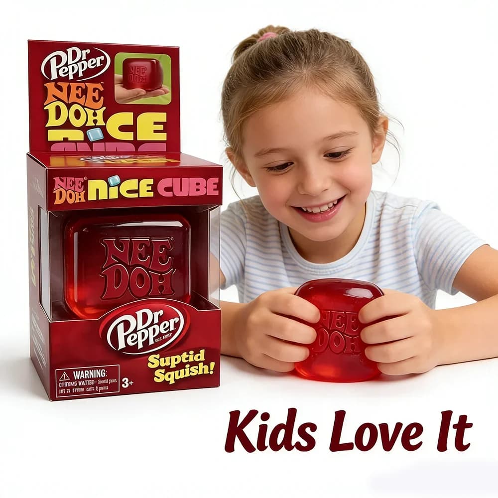 G1 Pepper x NeeDoh Nice Cube Squishy Antistress, Cubo Morbido Antistress per Bambini e Adulti, Giocattolo Sensoriale per Alleviare l'Ansia