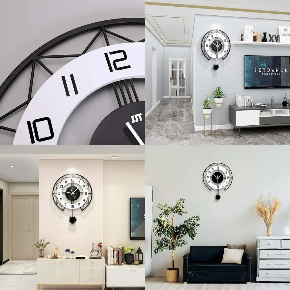 17 cm Silent Wall Clock for Home Furniture, Kitchen, Bedroom & Bathroom