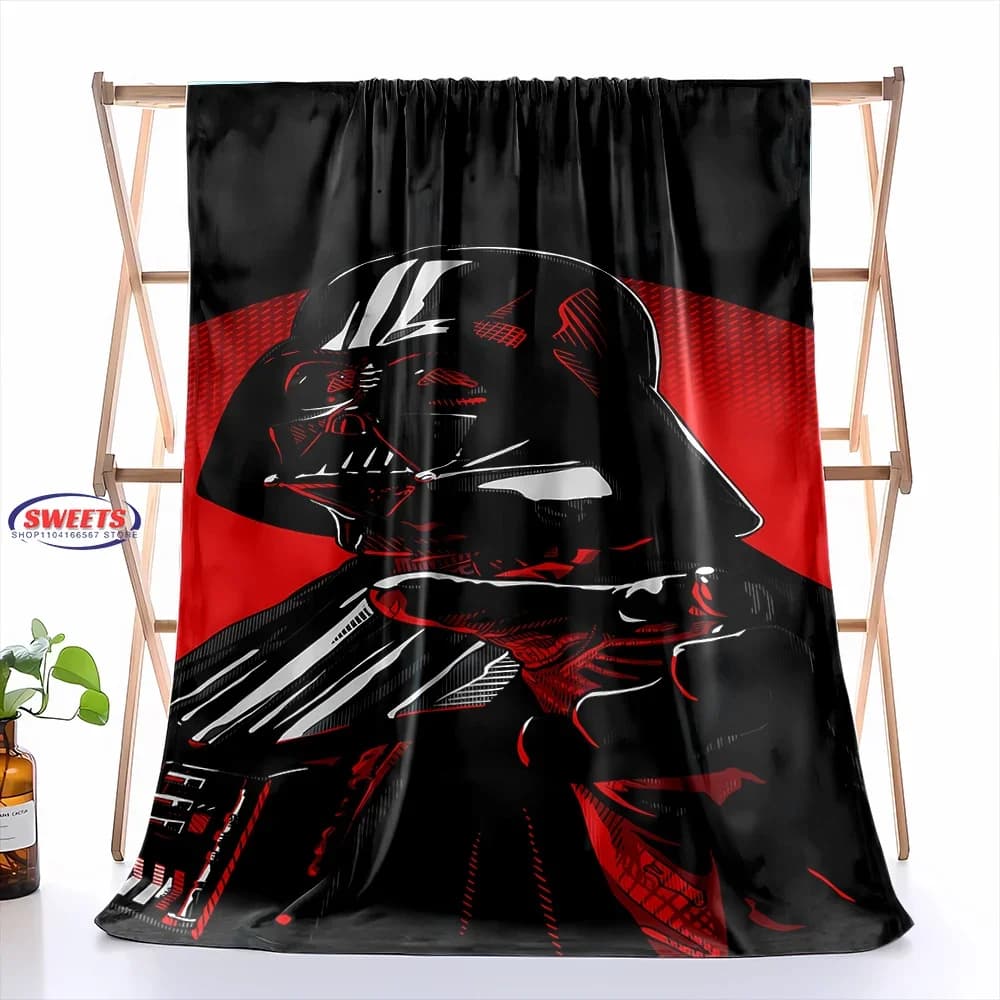 Coperta Darth Vader con stampa 3D, coperta di flanella calda e accogliente, coperta per divano, camera da letto, ufficio, per il tempo libero, bel regalo per bambini