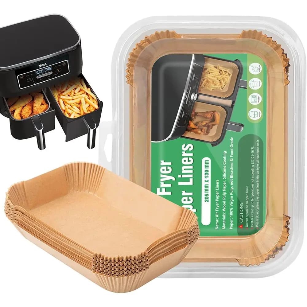 100 Pezzi di Carta Forno Antiaderente Monouso, Compatibili con DZ201, DZ401, DZ550 e Friggitrici ad Aria Dual