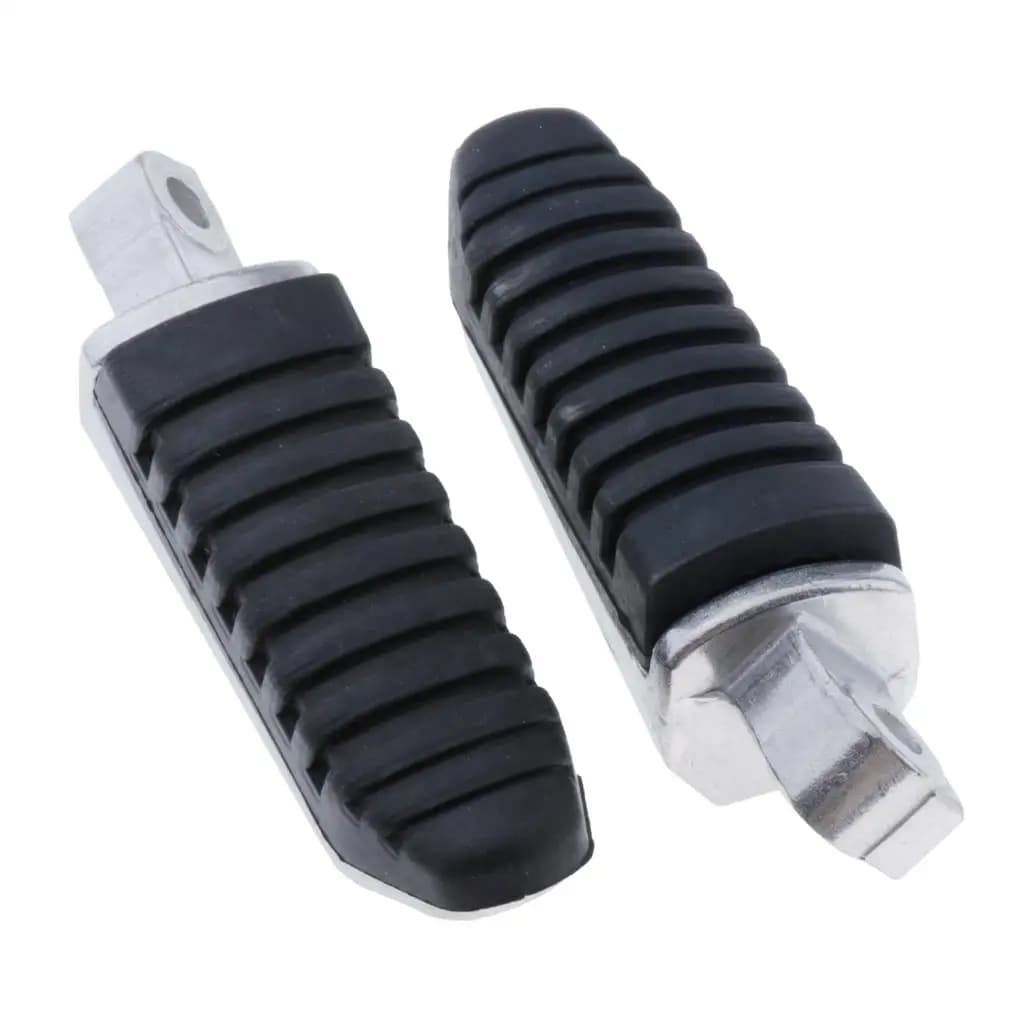Poggiapiedi Anteriori Regolabili Argento/Nero per Moto Suzuki GSX1250 Bandit 1250 GSX1400
