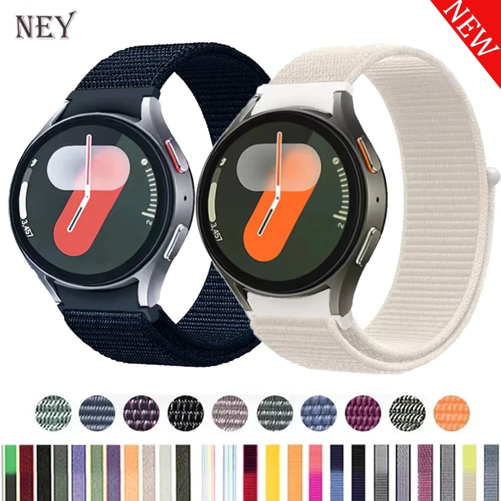 Cinturino in nylon senza spazi vuoti per Samsung Galaxy Watch 7/FE/6/4/classic/5 pro 44mm 40mm braccialetto sportivo Galaxy Watch7 Accessori cinturino