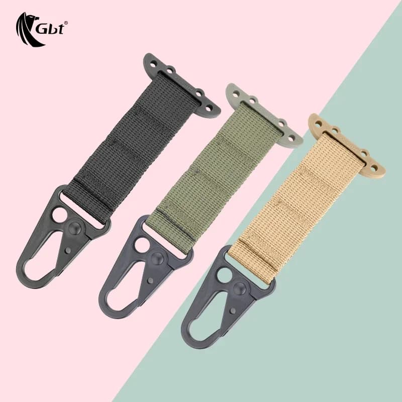 Zaino tattico da esterno con clip per cintura in vita, clip per borsa, fibbia da montagna per sedile di montaggio a forma di T