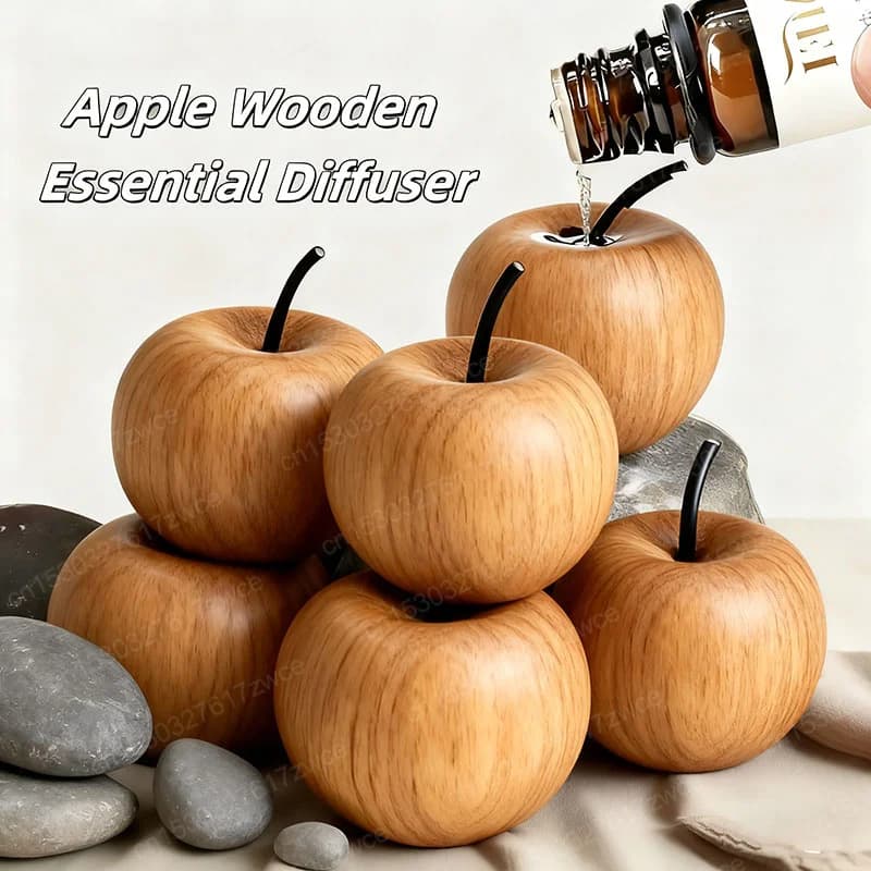Apple Shabili wood aroma diffuser Mini essential oils diffuser, deodorant for decorations for the bedroom of the car with natural texture, gift for the festival