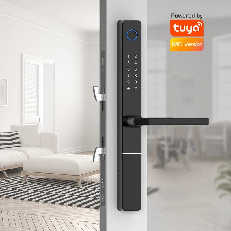 Euro 92/85/72mm Tuya wifi Smart Home Serratura digitale intelligente per impronte digitali per porta in alluminio UPVC