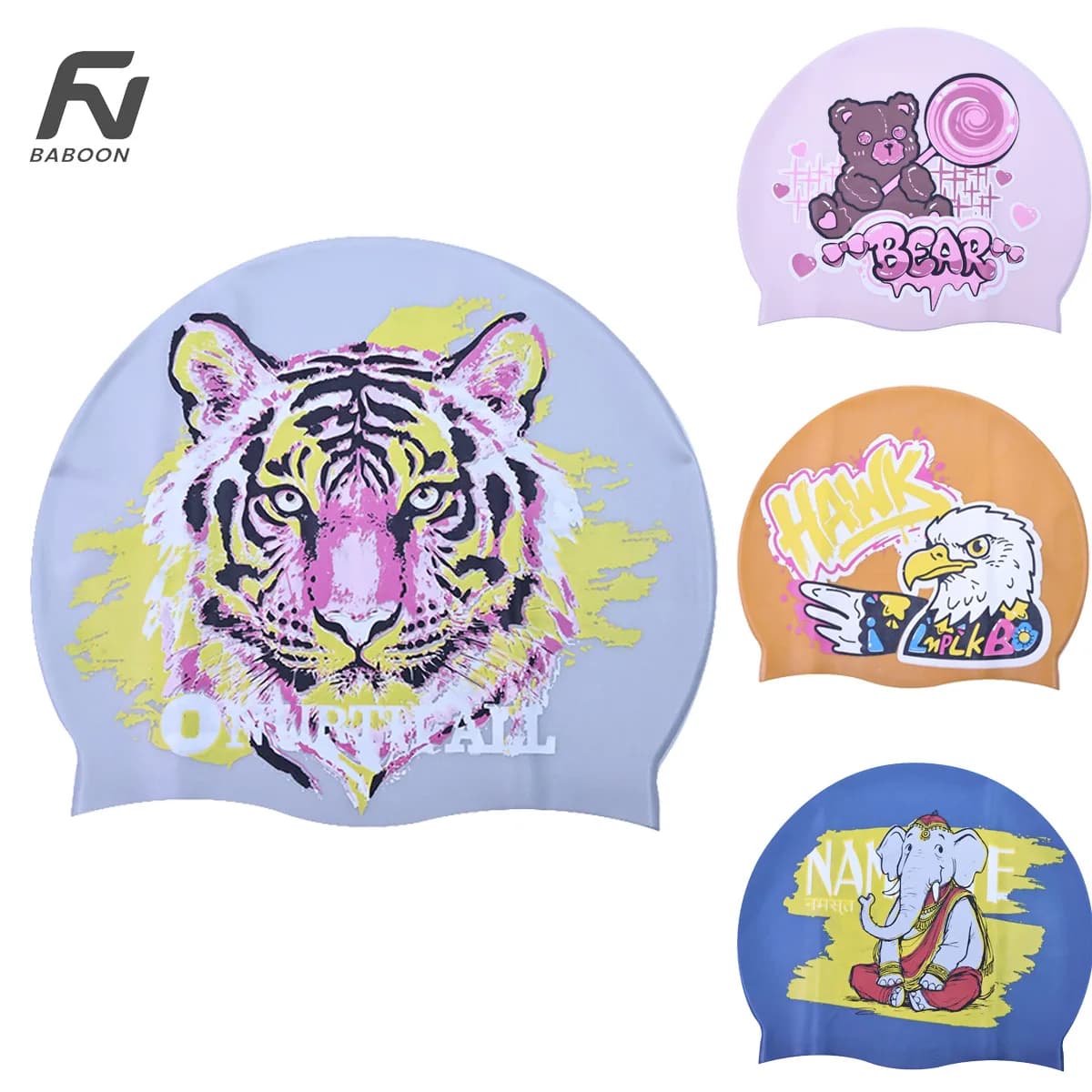 New Swimwear Silicone with Squisita Print, Suitable for both teenager and adult, High Elasticity and Waterproof