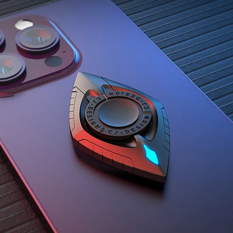Multifunzionale Luminoso Fidget Spinner Supporto per telefono cellulare Spinner a mano Giocattolo di decompressione per adulti Giocattoli giroscopici con punta delle dita