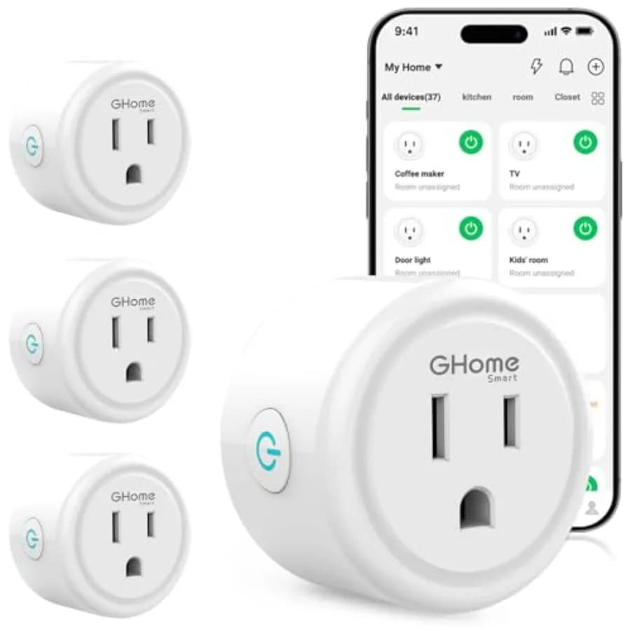 Plug, WiFi Smart Plugs Work with Alexa and Google Home, Smart Outlet Timer with APP Remote Control, 2.4GHz Wi-Fi Only, No Hub R