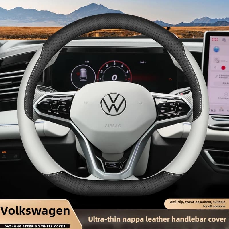 Coprivolante in Pelle per Volkswagen Jetta T-cross Polo Tiguan T-roc Caddy Virtus Taos Teramont 2025 2026 Accessori