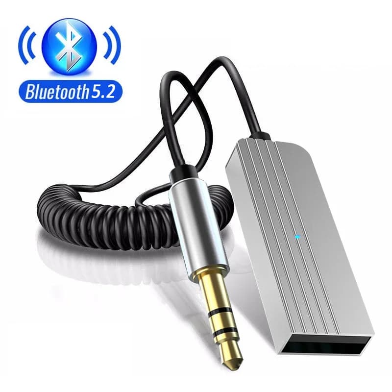 Cavo dongle adattatore per auto Bluetooth AUX 5.2 USB a jack da 3,5 mm altoparlante trasmettitore audio musicale per ricevitore Bluetooth tablet per auto