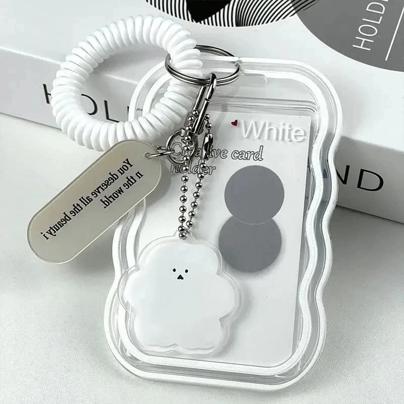 Portafoto Kpop dal design creativo Porta carte trasparente Portachiavi Buste per foto Porta carte per autobus Porta carte per studenti Protezione per foto