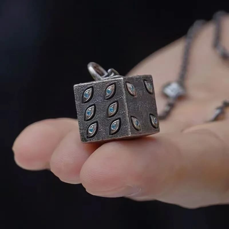Collana con Ciondolo a Forma di Occhio del Diavolo in Stile Punk per Uomo e Donna, Collana Lunga Gotica, Accessori di Gioielleria Hip Hop