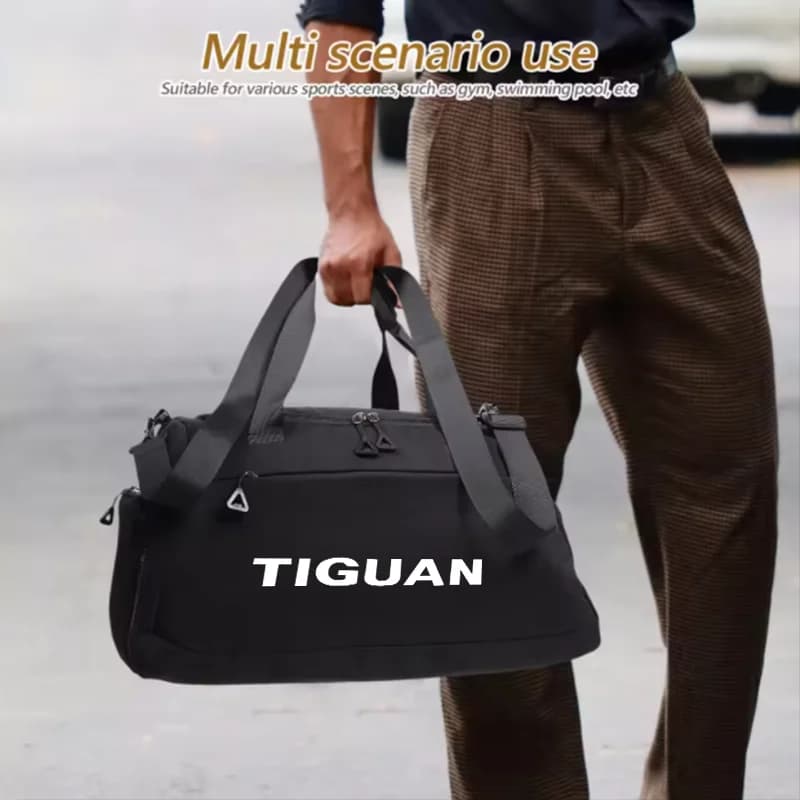 Car Travel Gym Bag Luggage Handbag Shoes Organizer storage For VW Volkswagen Tiguan T-ROC TSI TDI R32 R35 R36 R-line car