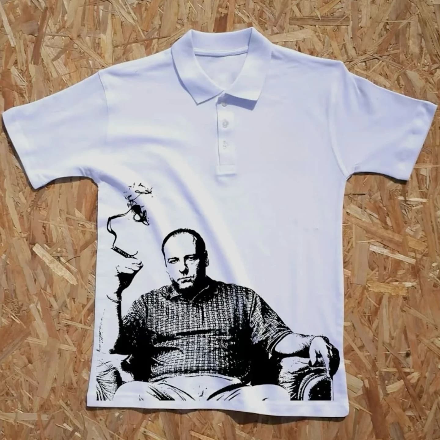 Maglietta Polo Tony Soprano Y2K con Stampa Rock Goth, T-shirt Oversize alla Moda Hip Hop, Camicia con Colletto a Bottoni, Maglietta Casual Punk
