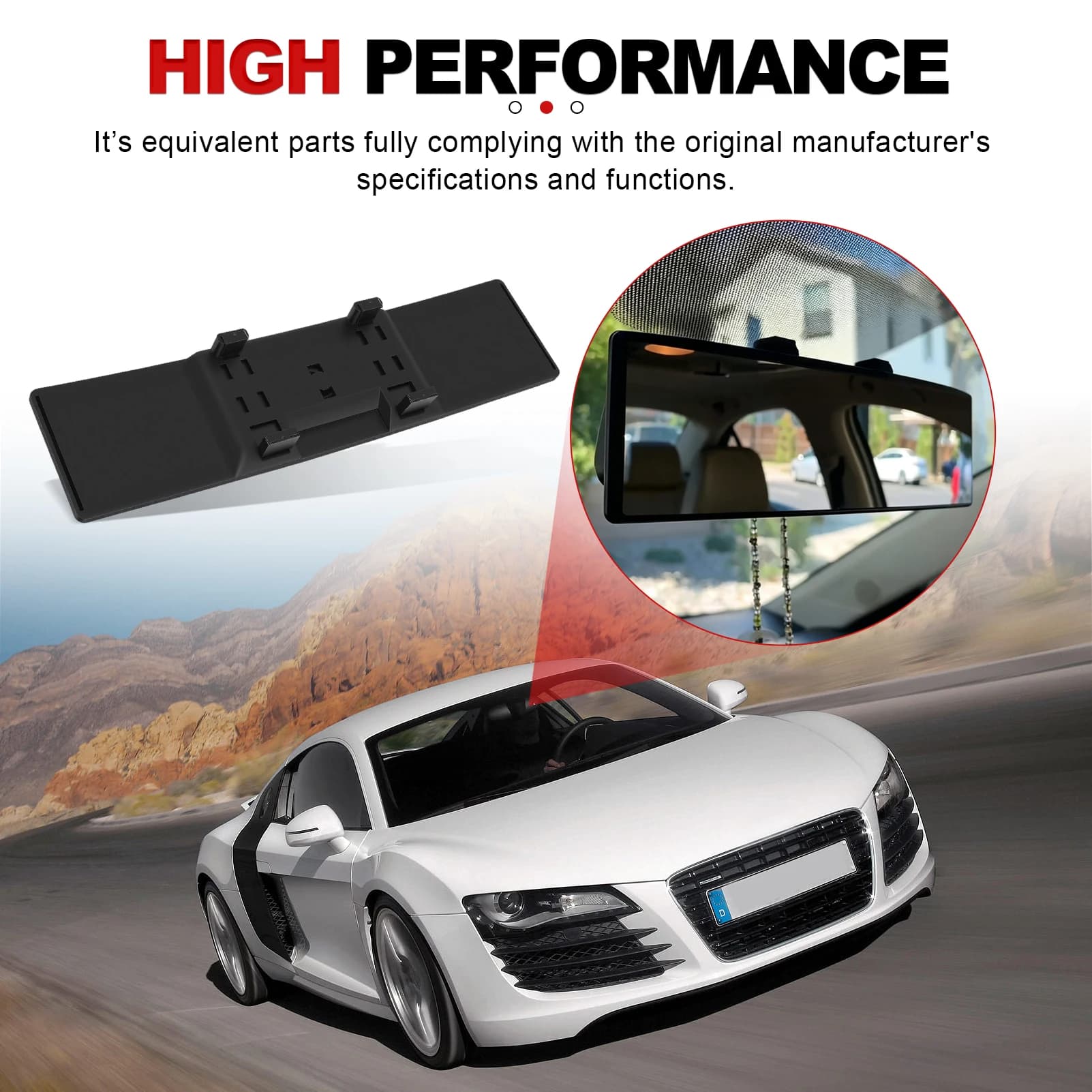 Car Interior Rear View Mirror Baby Mirrors Wide Angle Convex Rearview Mirror Anti Glare Large Vision Panoramic Auxiliary Monitor
