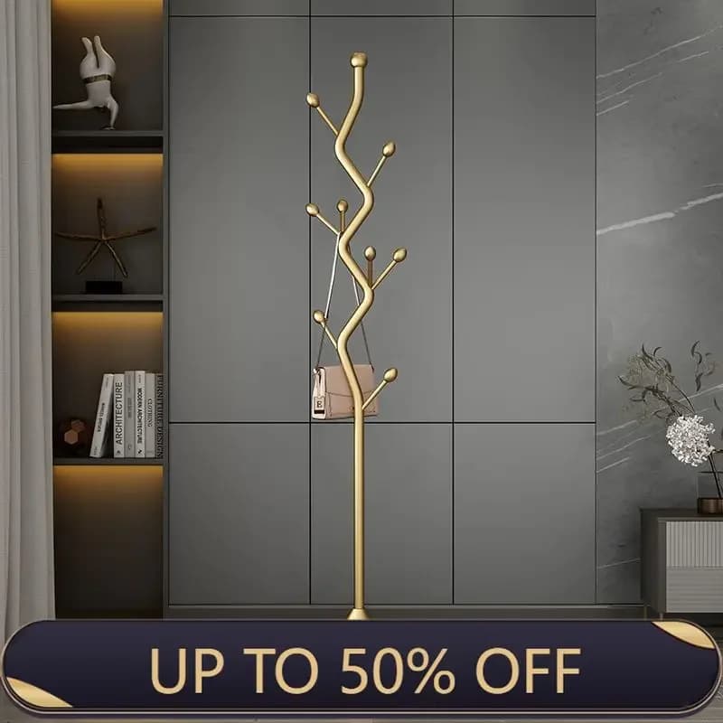Modern Floor Coat Racks Standing Organizer Clothes Racks Living Room Storage Coat Shelf Minimalist Clothing Hanger Furniture