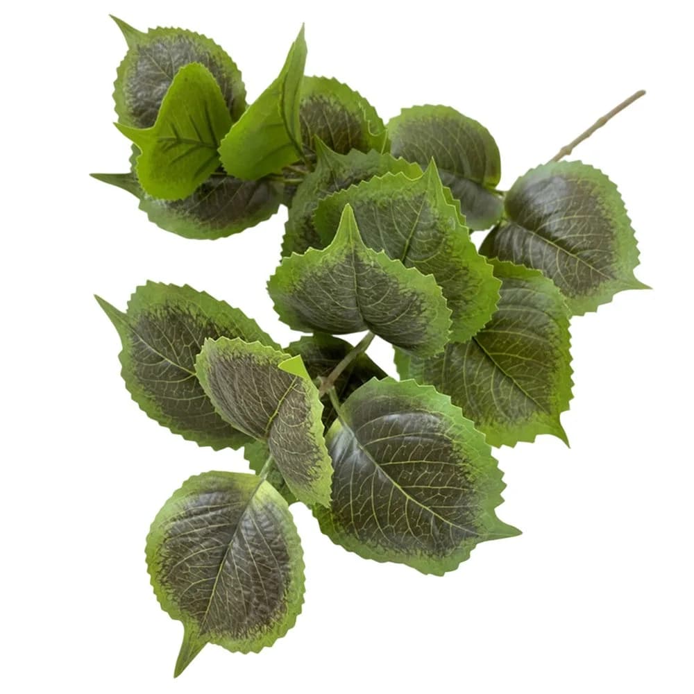 Green Artificial Plant Leaves 3D Printed Accessories Simulation Leaves Branch Floral Arrangement Photo Props Faux Plant Leaves