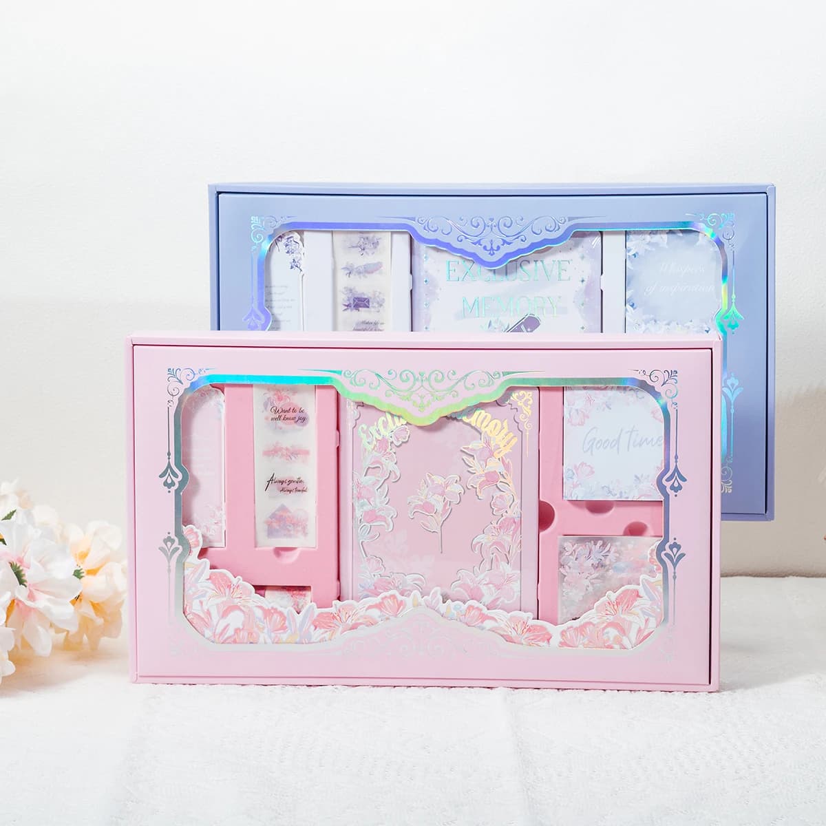 1 set, cofanetto regalo per notebook in stile floreale, confezione regalo per agenda per studenti in stile Instagram, un bellissimo regalo per gli amici
