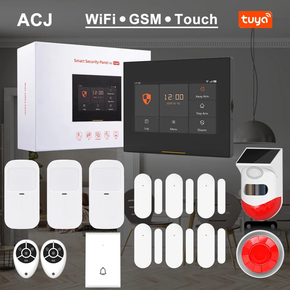 Kit sistema di allarme ACJ H501 per la sicurezza antifurto domestica 433MHz WiFi GSM allarme Wireless Tuya SmartLife Alexa sensore porta di controllo App