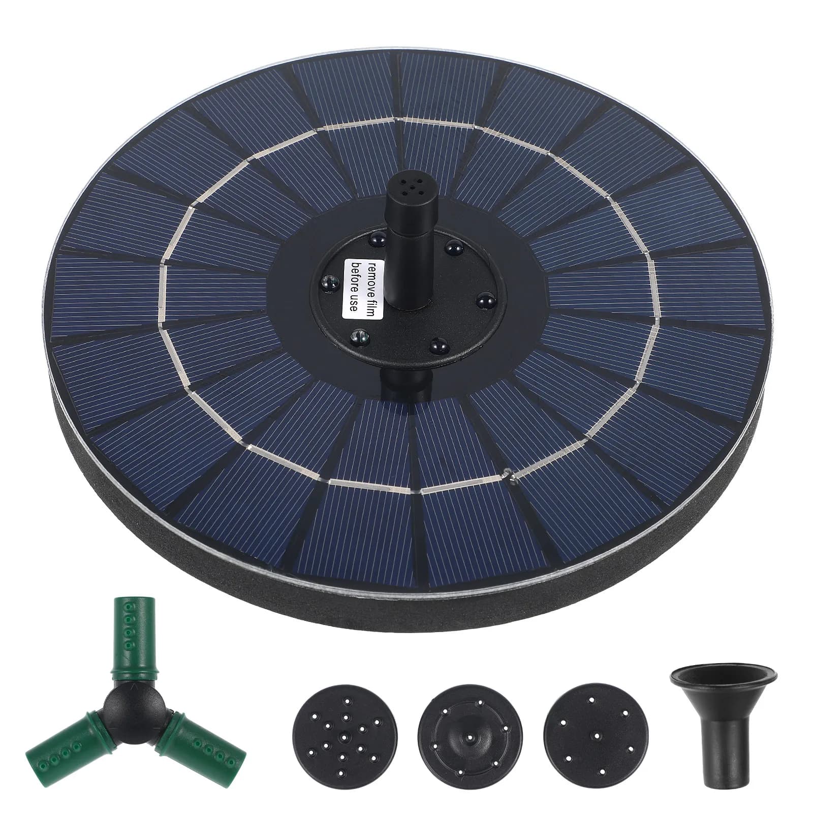 Pompa per Fontana Solare Galleggiante con Luci RGB per Uso Notturno, Fontana da Giardino per Vasche per Uccelli
