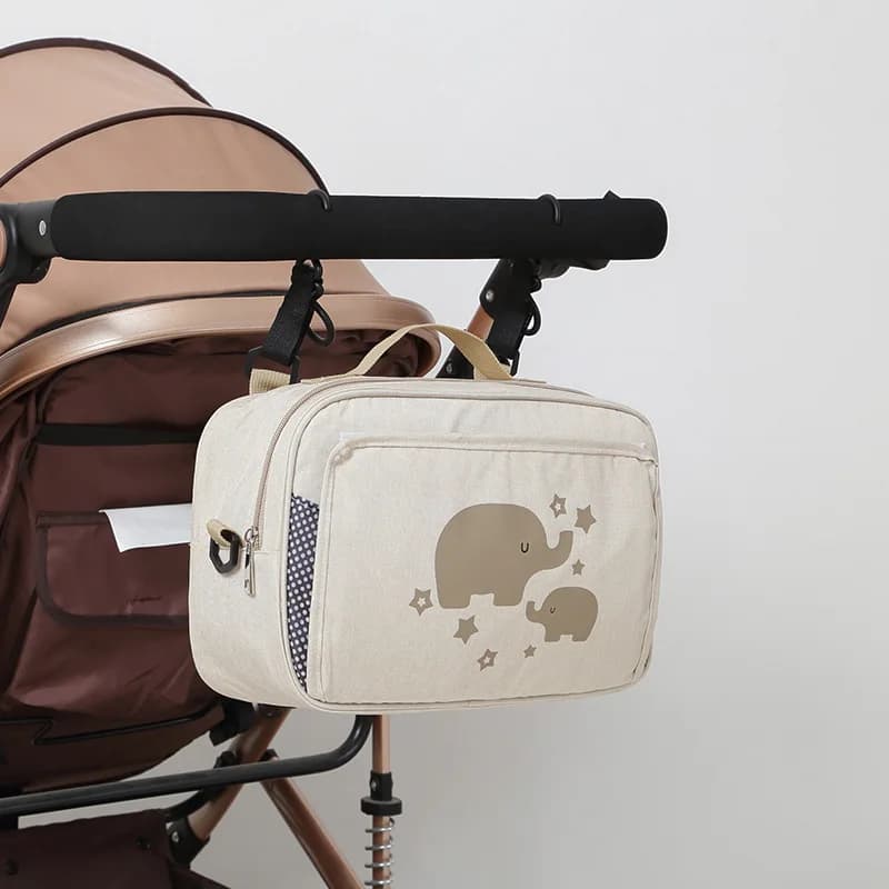 Borse per passeggino Borsa per mamma di grande capacità Borsa per mamma portatile multifunzione con una spalla Borsa per organizer per forniture per bambini
