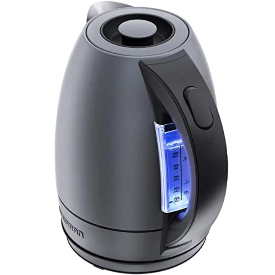 1.8 Liters Stainless Steel Electric Kettle With Automatic Shutdown, LED Lights and Protection Against the Hot Water Seed, Grey