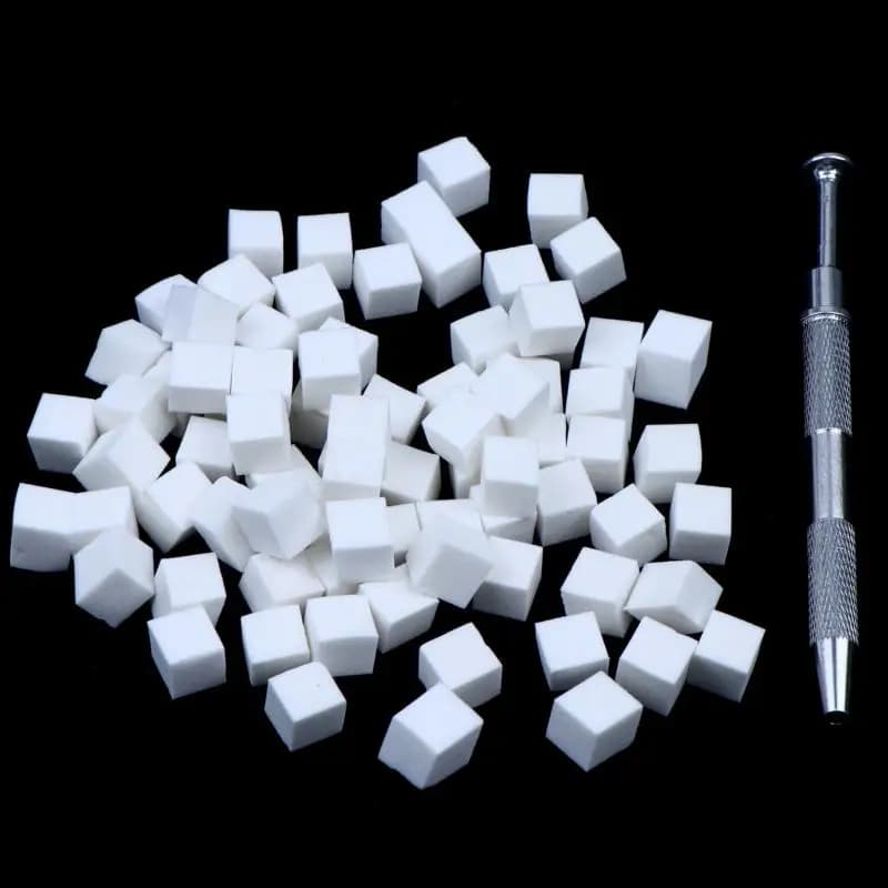 100Pcs Nail Art Sponge Set Grabbing Pen DIY Gel Polish Brush Glitter Powder Manicure Accessory Tool