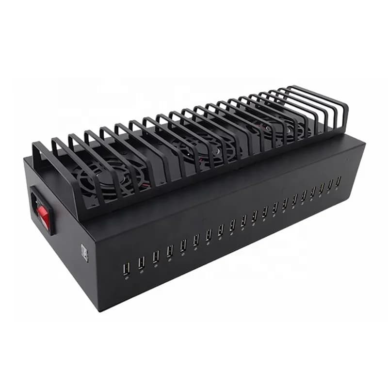 Hub USB multifunzionale a 20 porte con chassis + gestione unificata della ricarica dei dispositivi mobili, adatto a tutti i telefoni cellulari