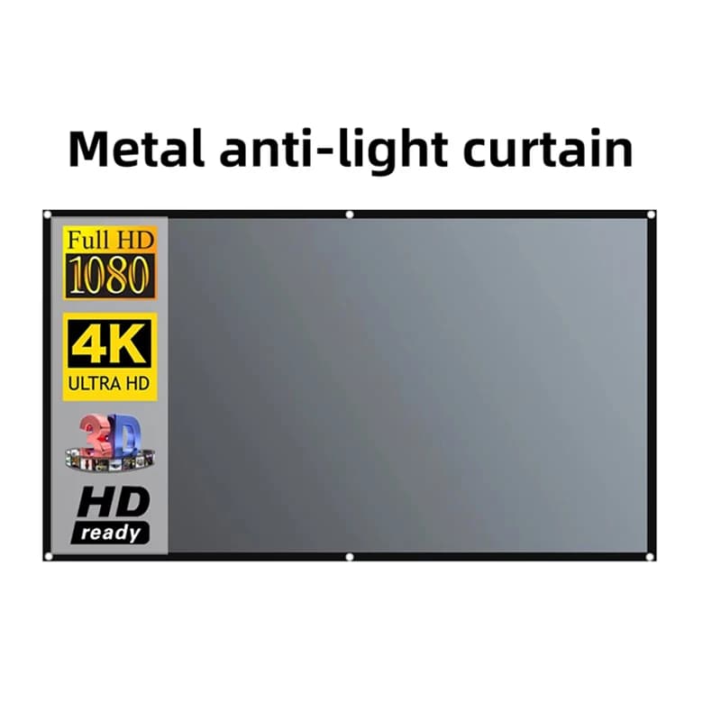 Schermo per proiettore Salange 16:9 in tessuto metallico anti-luce riflettente per proiettori DLP YG300 XGIMI H3 HALO Mogo Xiaomi