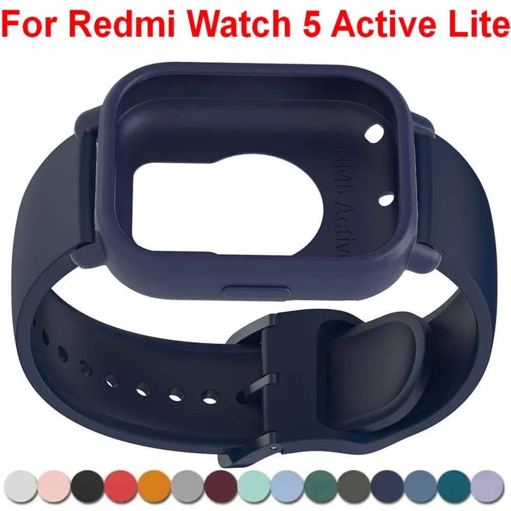 Silicone Strap + Case for Redmi Watch 5 Sport Strap Active Strap Correa Strap for Redmi Watch 5 Lite Accessory