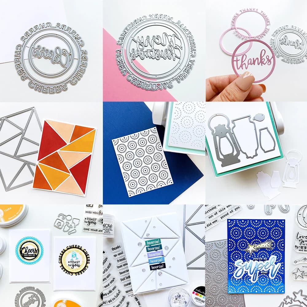 Piggy Craft metal cutting dies cut die mold Letter circle ring frame Scrapbook paper craft knife mould blade punch stencils dies