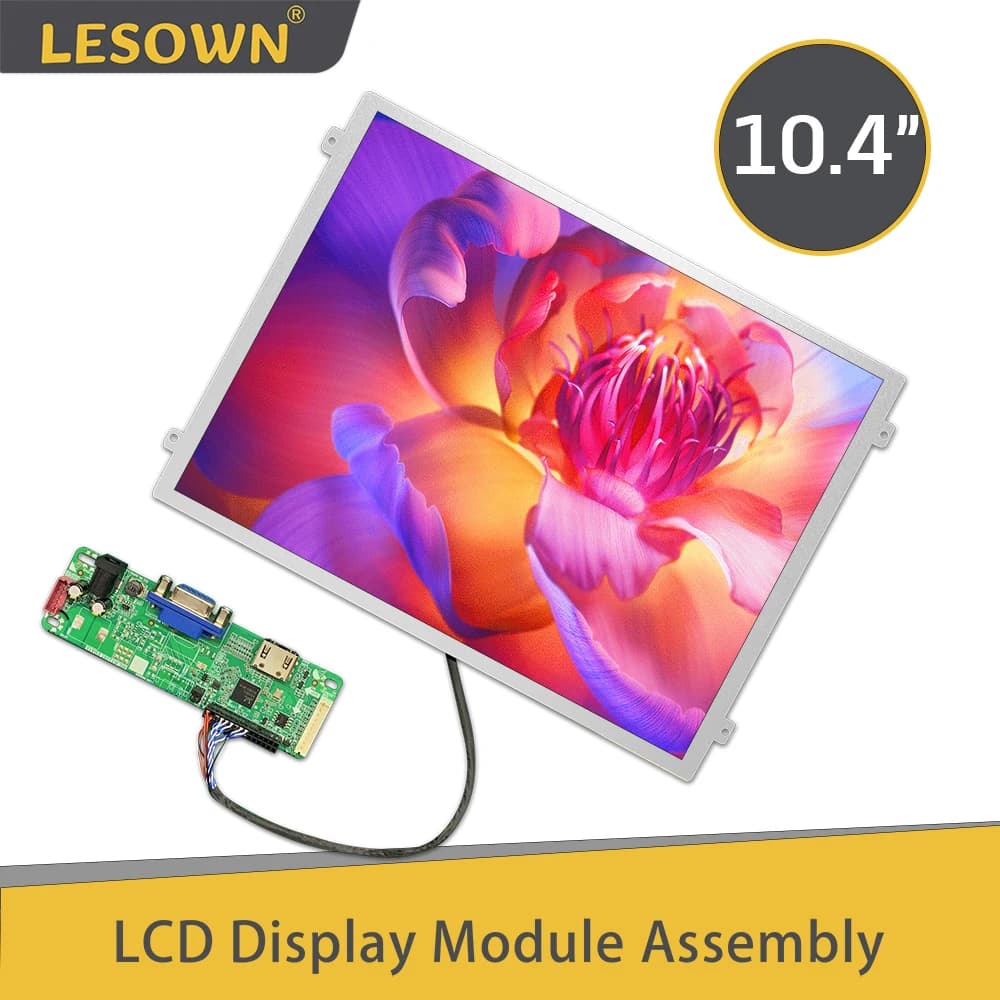 LESOWN LCD screen display Full HD 1024x768 IPS LVDS card Driver 30pin module Display HDMI interface VGA for Raspberry Pi