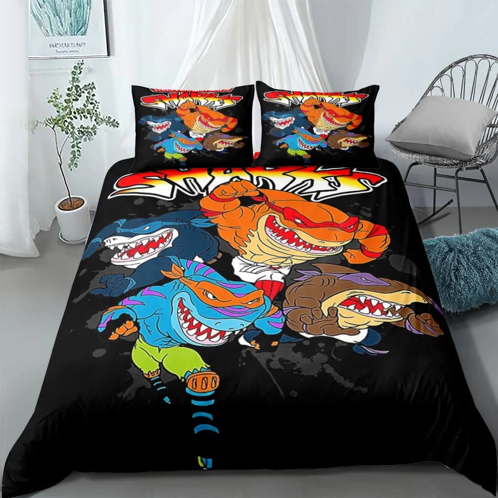 Set of bed linen Arcade Street Sharks without bed linen Set King Queen Twin Full Twin Single Size