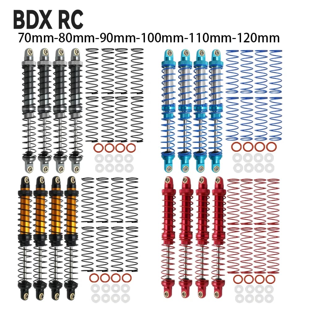 Metallo 70mm 80mm 90mm 100mm 110mm 120mm ammortizzatore olio per 1/10 RC Crawler Car Axial SCX10 AXI03007 RBX10 D90 TRX4