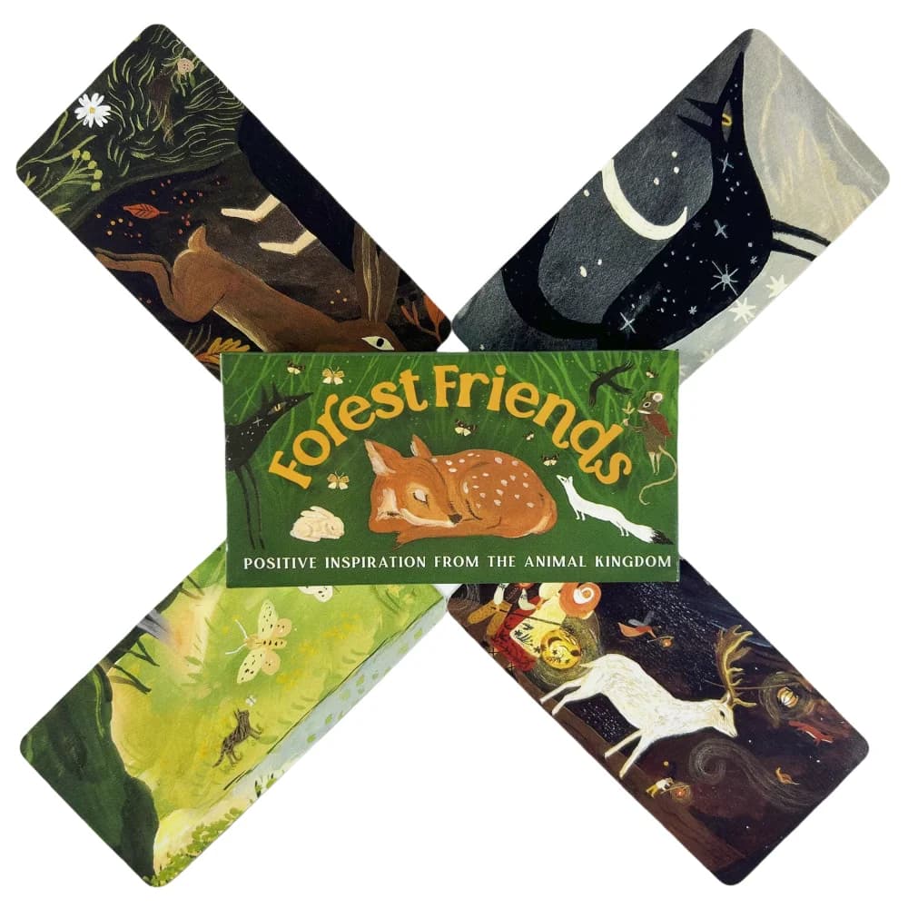 Forest Friends Carte Oracle 40 Mini deliziosi mazzi da gioco dei tarocchi Ispirazione positiva dell'edizione della saggezza del regno degli animali