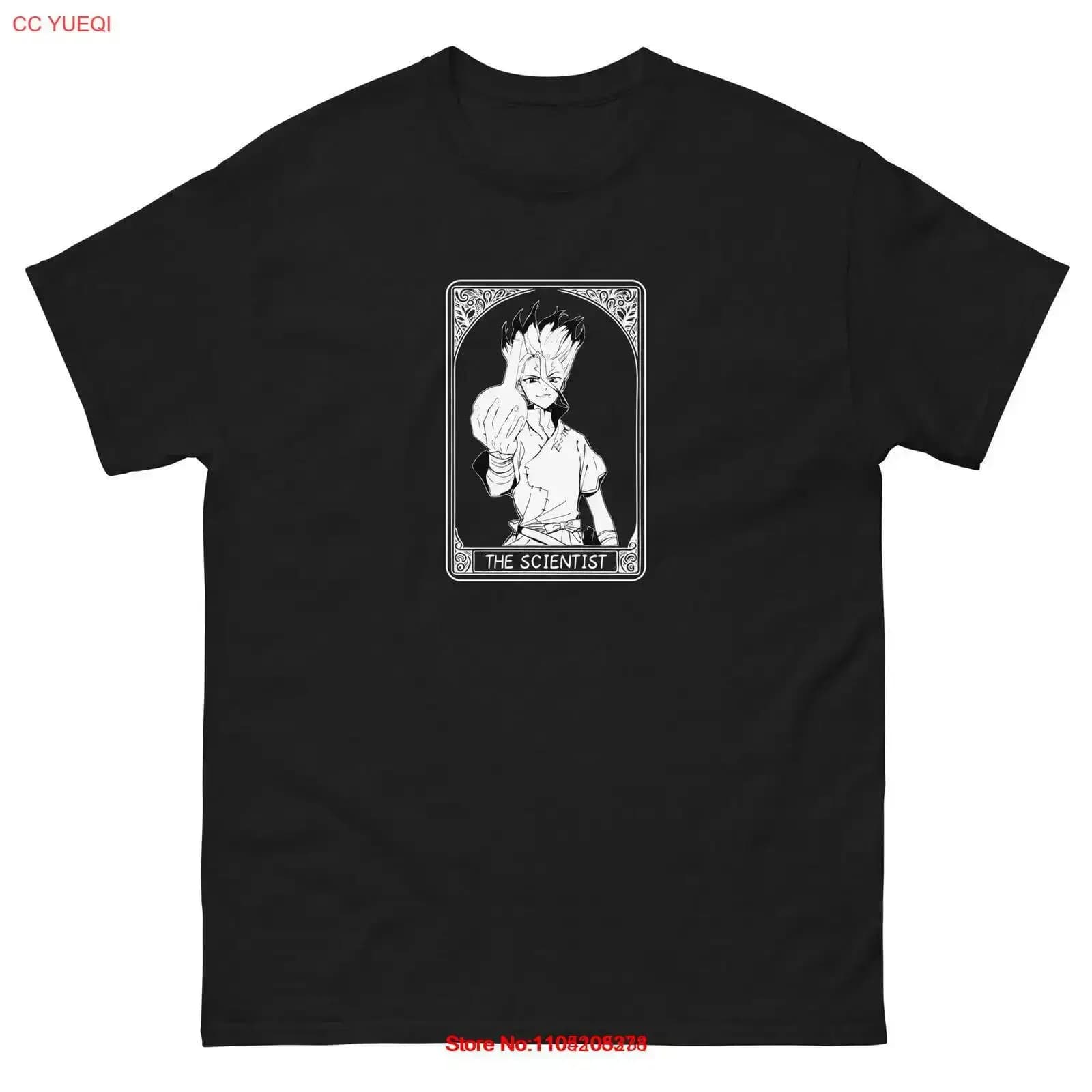 senku tee goth tarocchi carta oracolo anime unisex managa dr pietra maglietta scienziato vintage lavato versatile leggermente unisex