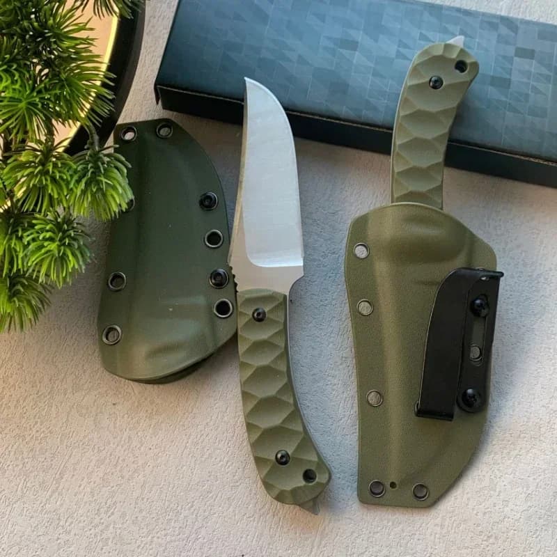 New Outdoor high hardness straight knife EDC wilderness camping survival self-defense knife Portable knife multi-functional