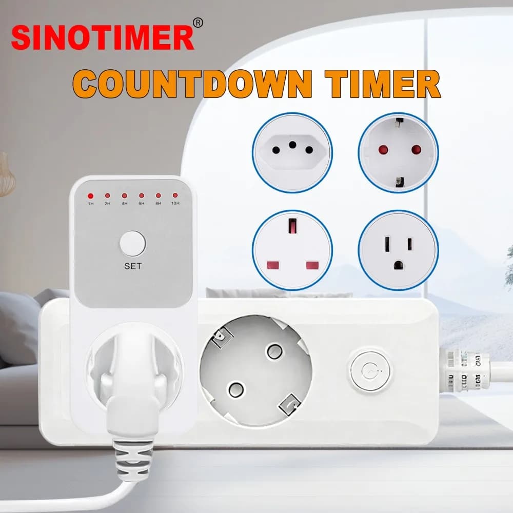 10 Hours Electronic Timer, Energy Counter, Time Intelligent Control, Smart Grip with Programmable Timer