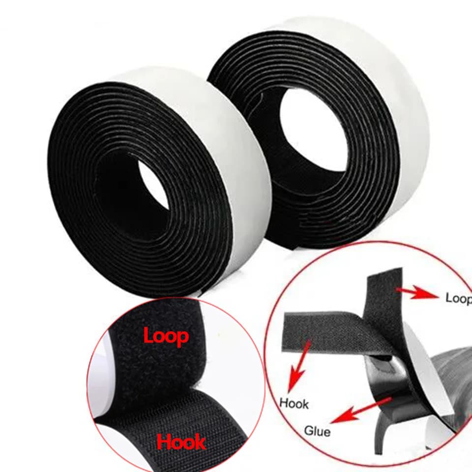 Adesivo magico in nylon Nastri autoadesivi con chiusura a strappo Strisce bifacciale con colla per accessori artigianali fai-da-te