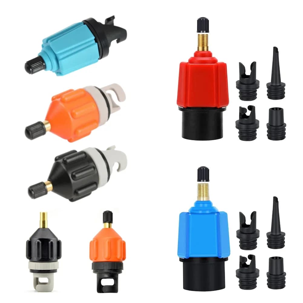 Adattatore valvola aria per tavola SUP Pagaia gonfiabile Barca in gomma Kayak Adattatore valvola aria Convertitore compressore pneumatici con ugello